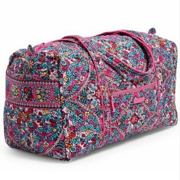 Vera Bradley Kaleidoscope Large Travel Duffle Bag Multicolor Floral Weekender - Picture 1 of 12